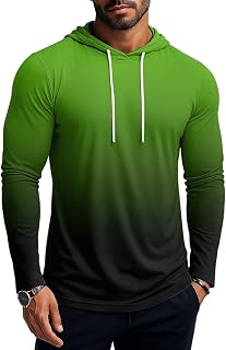 WENKOMG1 Mens Shirts Long Sleeve Outdoor Hiking Fishing Running Hoodie Shirt