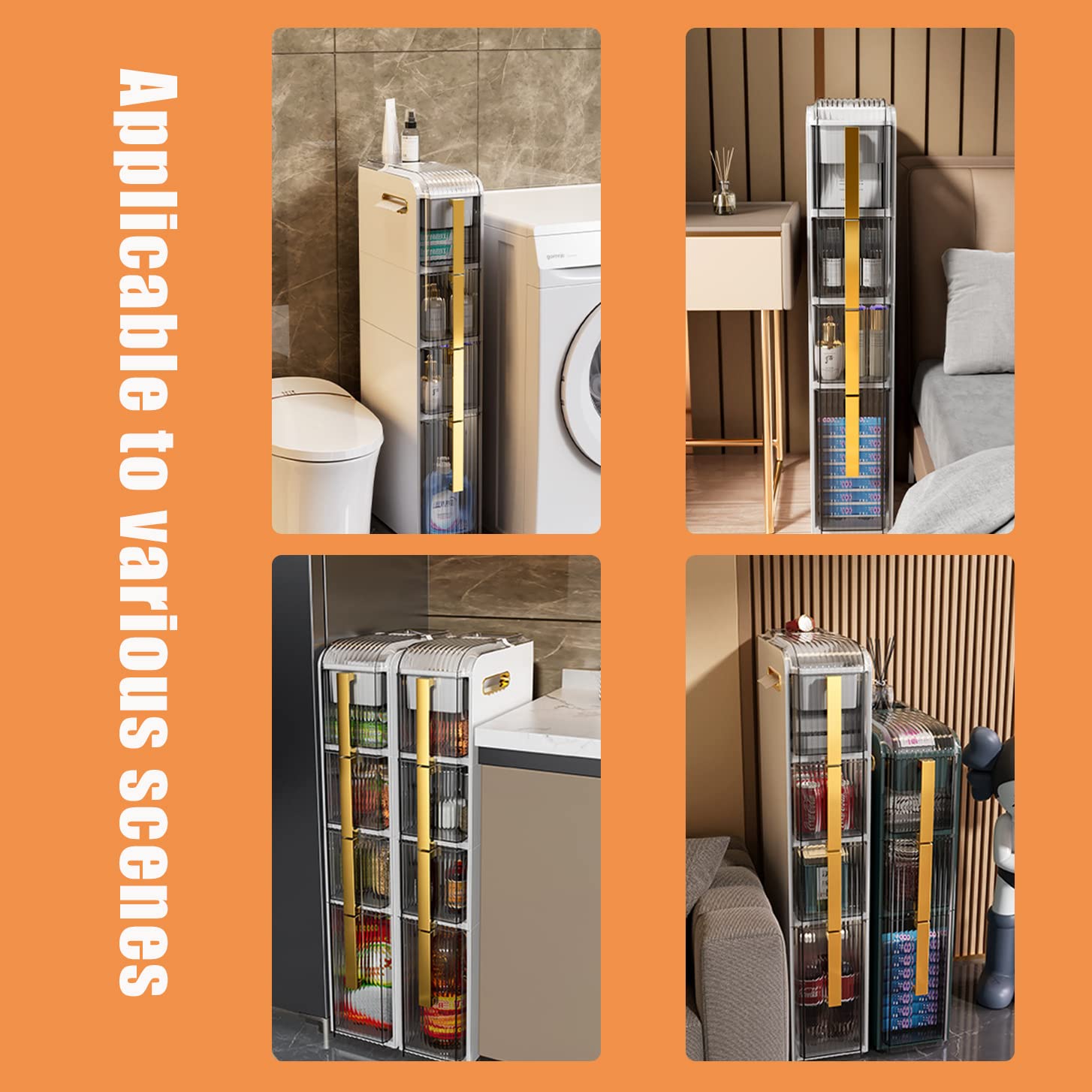 Cajones de almacenamiento apilables, gabinetes de baño impermeables, accesorios de almacenamiento, gabinete de Pie para baño, muebles para baño, dormitorio, cocina, pasil