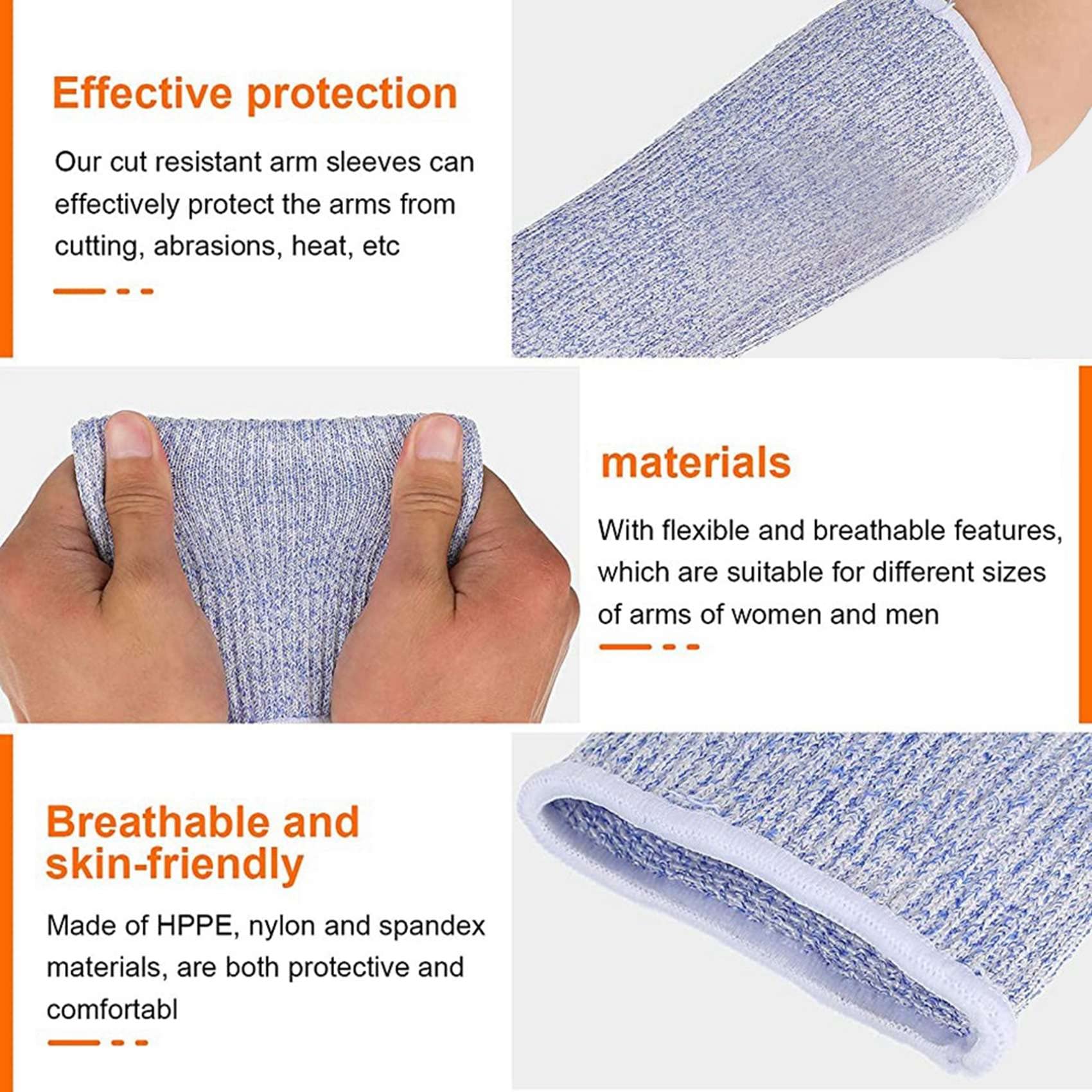 4 Pares Fundas Resistentes y Quemaduras Fundas Protectoras para Protectores de Antebrazo para Pieles Finas y Moretones
