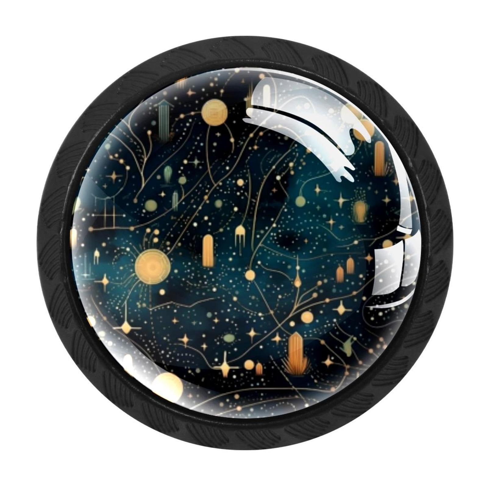 Chenzzzz Multicolored 07 4 Pack Planet Star Kitchen Cabinet Knobs Drawer Knobs Door Dresser Handles For Personalized Gifts Great For Any Occasion