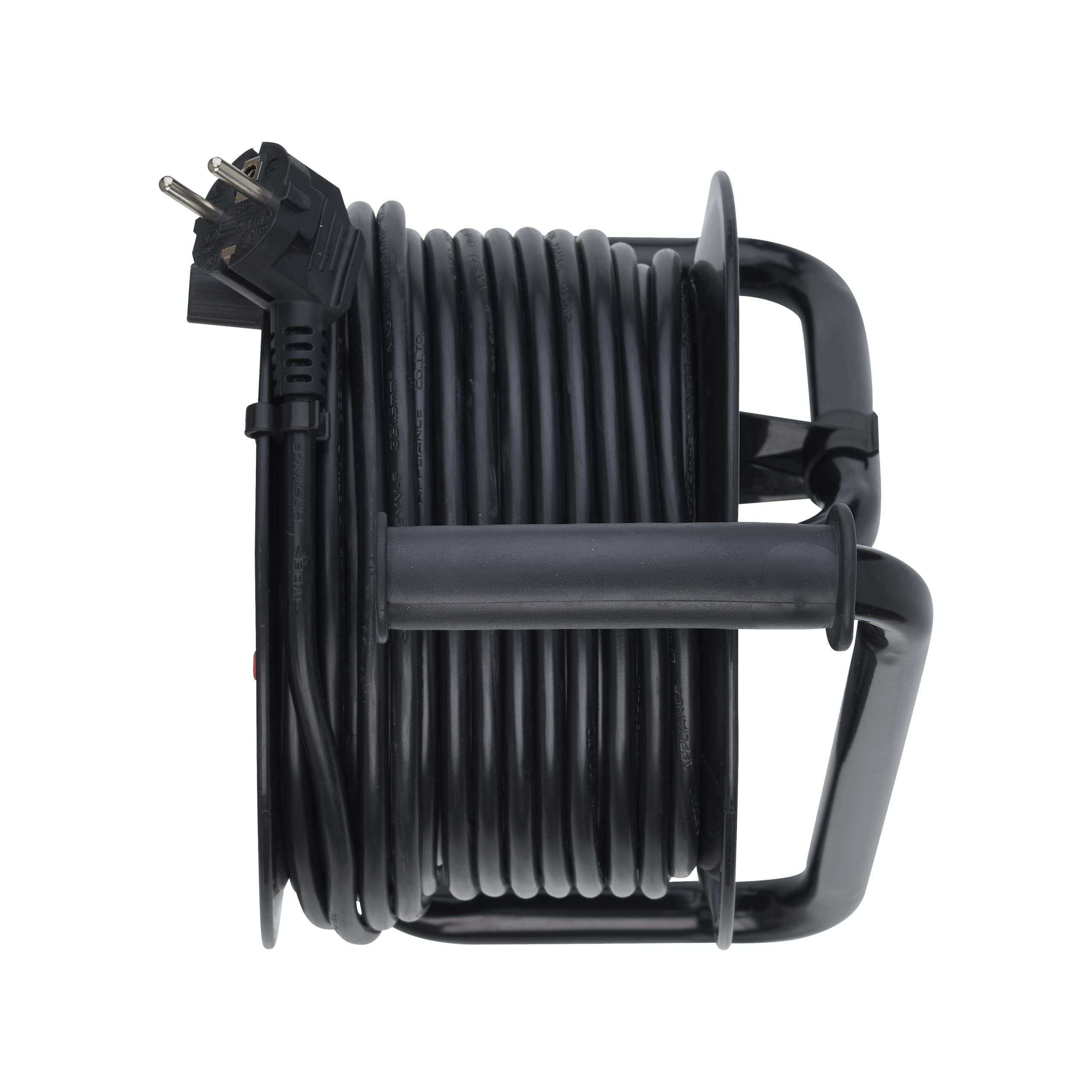Debflex 601253 bęben kablowy do majsterkowania HO5VV-F 3G1.5, przełącznik 4P, 25 m, czarny