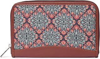 ZOUK Jute Women Handcrafted Kolkata Nouveau Chain Wallet, Green