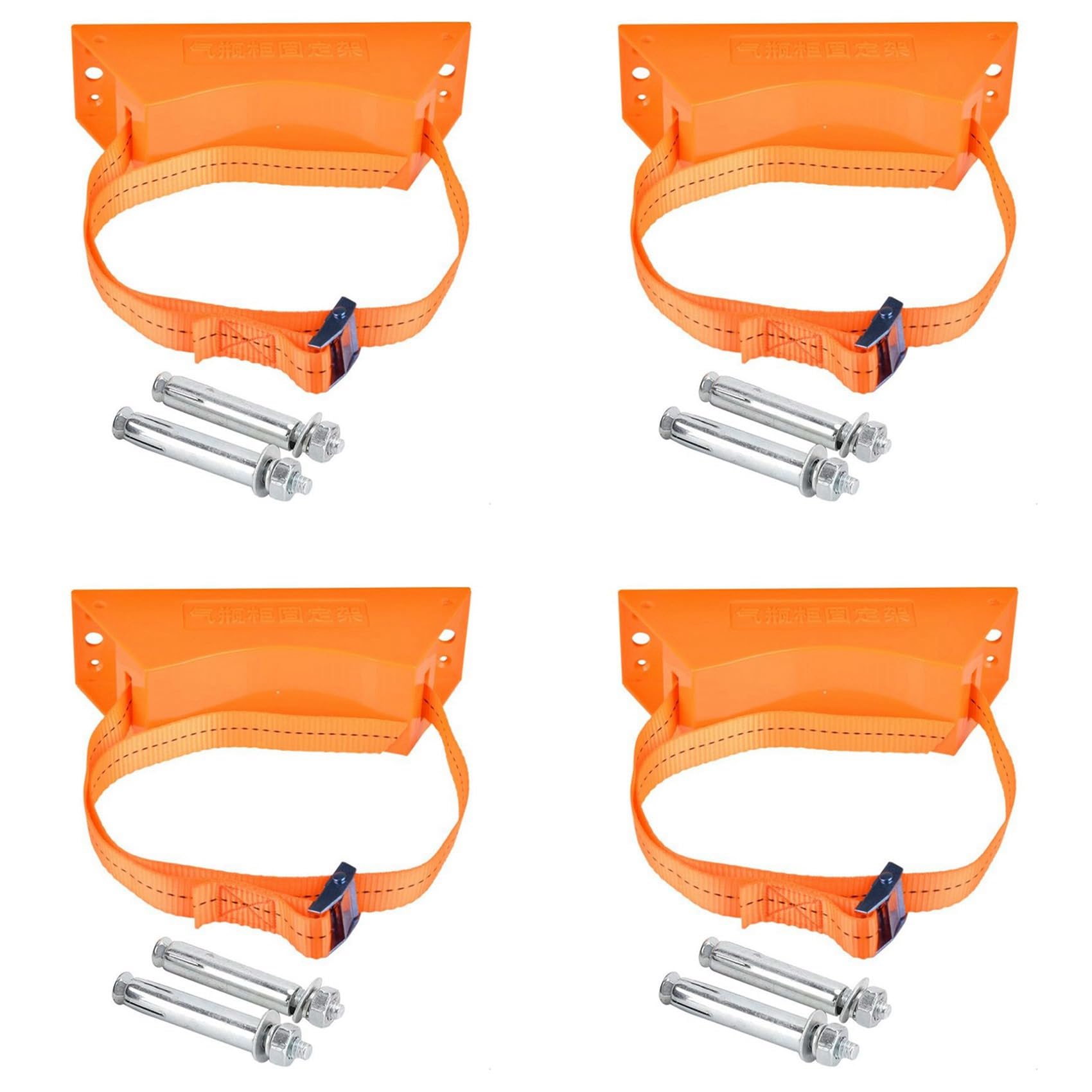 Ctrlzs Orange 4X Cylinder Mounted Bracket Gas Cylinder Bracket Abs Gas Cylinder Holder For Motorhome Rv Caravan,