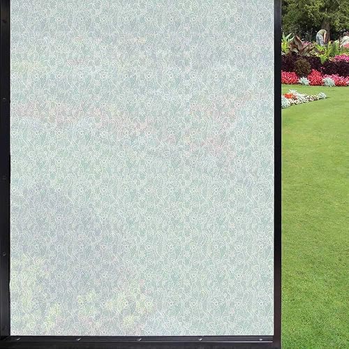 Película de privacidad vintage esmerilada para ventana, fondo de encaje con composición floral, inspiraciones victorianas, decoración de vidrio de
