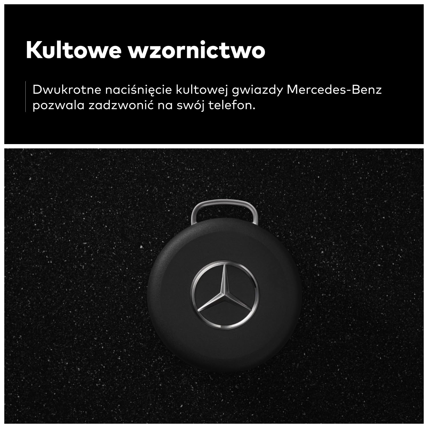 Chipolo LOOP – Edycja Mercedes-Benz: ładowalny lokalizator kluczy i toreb | kompatybilny z aplikacją Znajdź (Apple) i Centrum lokalizacji (Android); alerty o pozostawieniu i znajdowanie telefonu