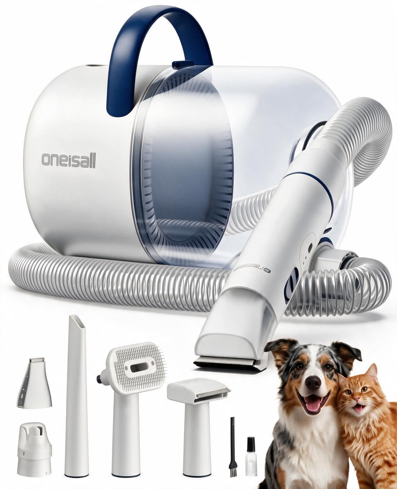 Amazon.co.jp: 【高い吸い込み力】Oneisall 犬用バリカン 15kpa抜け毛