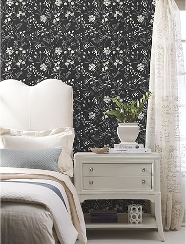 Miniatura 9 de Roommates RMK12179PLW Black Meadow Mix - Papel tapiz para despegar y pegar