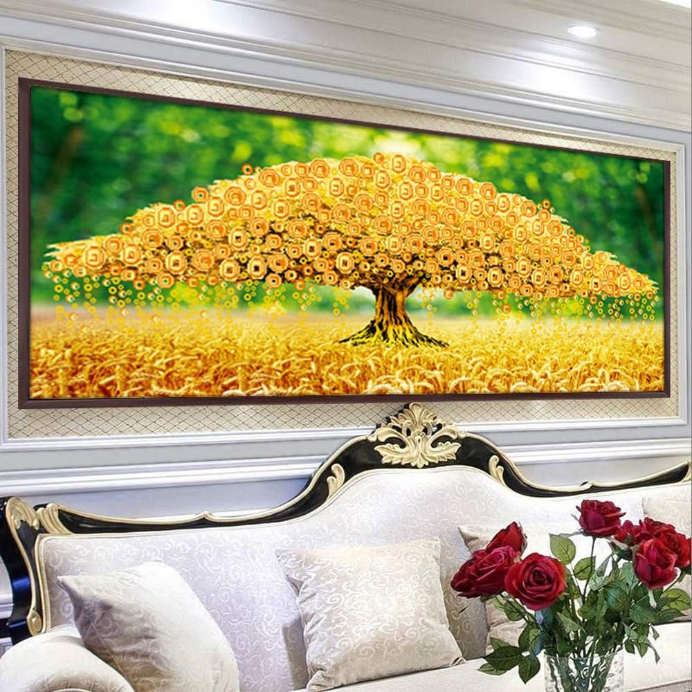 Pintura de diamantes cuadrados de alta precisión y diseño de paisaje 8