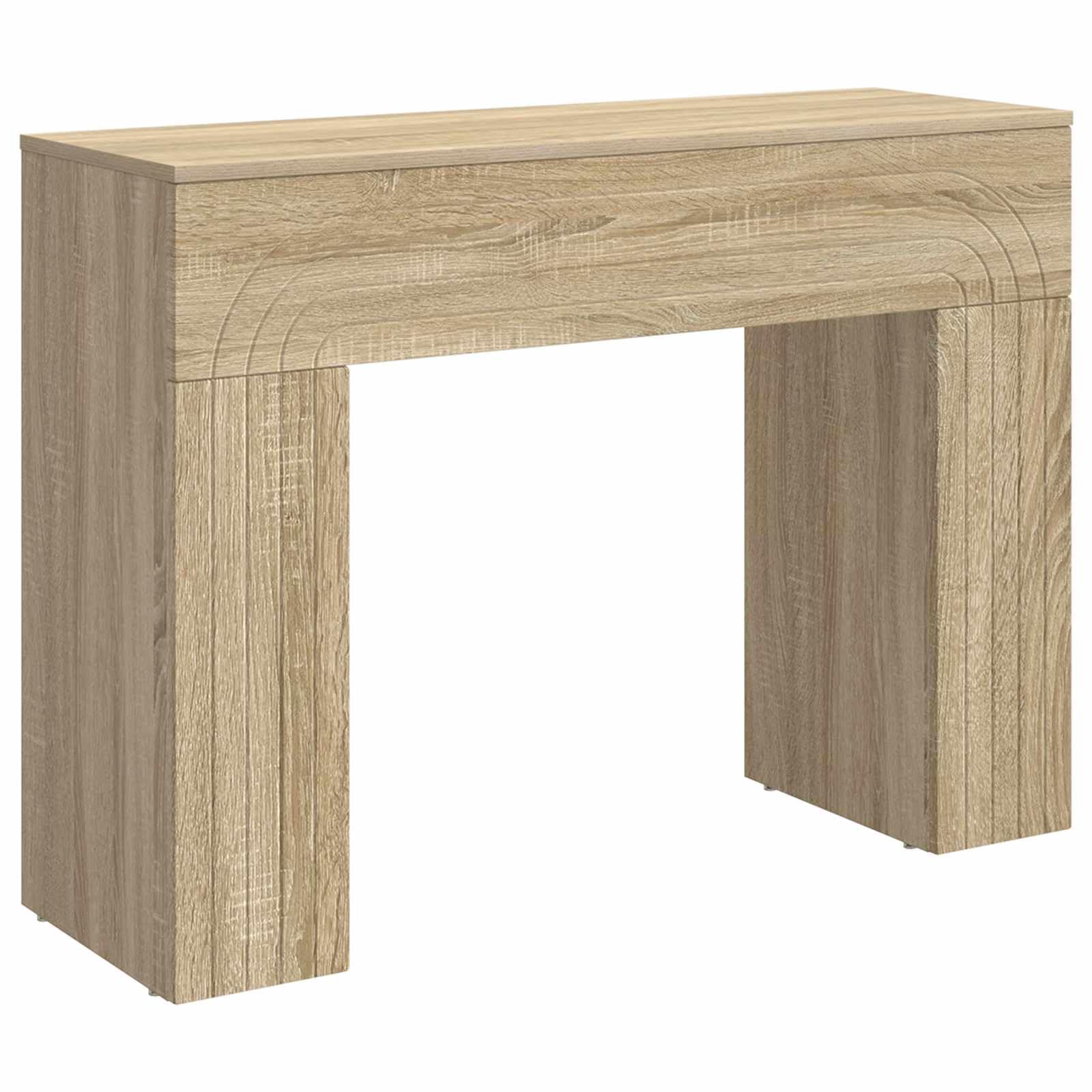 Couchtisch Sonoma-Eiche 102x35x75 cm Holzwerkstoff | Rechteckiges Design, stabile Beine, vielseitig nutzbar, pflegeleicht mit feuchtem Tuch