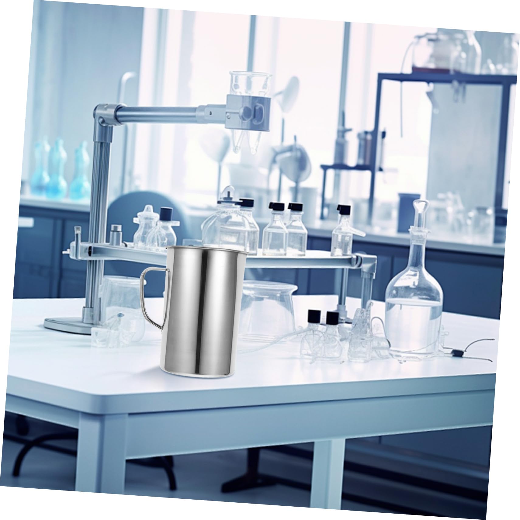 Jarra Medidora de Acero Inoxidable 2000ml Plata para Cocina