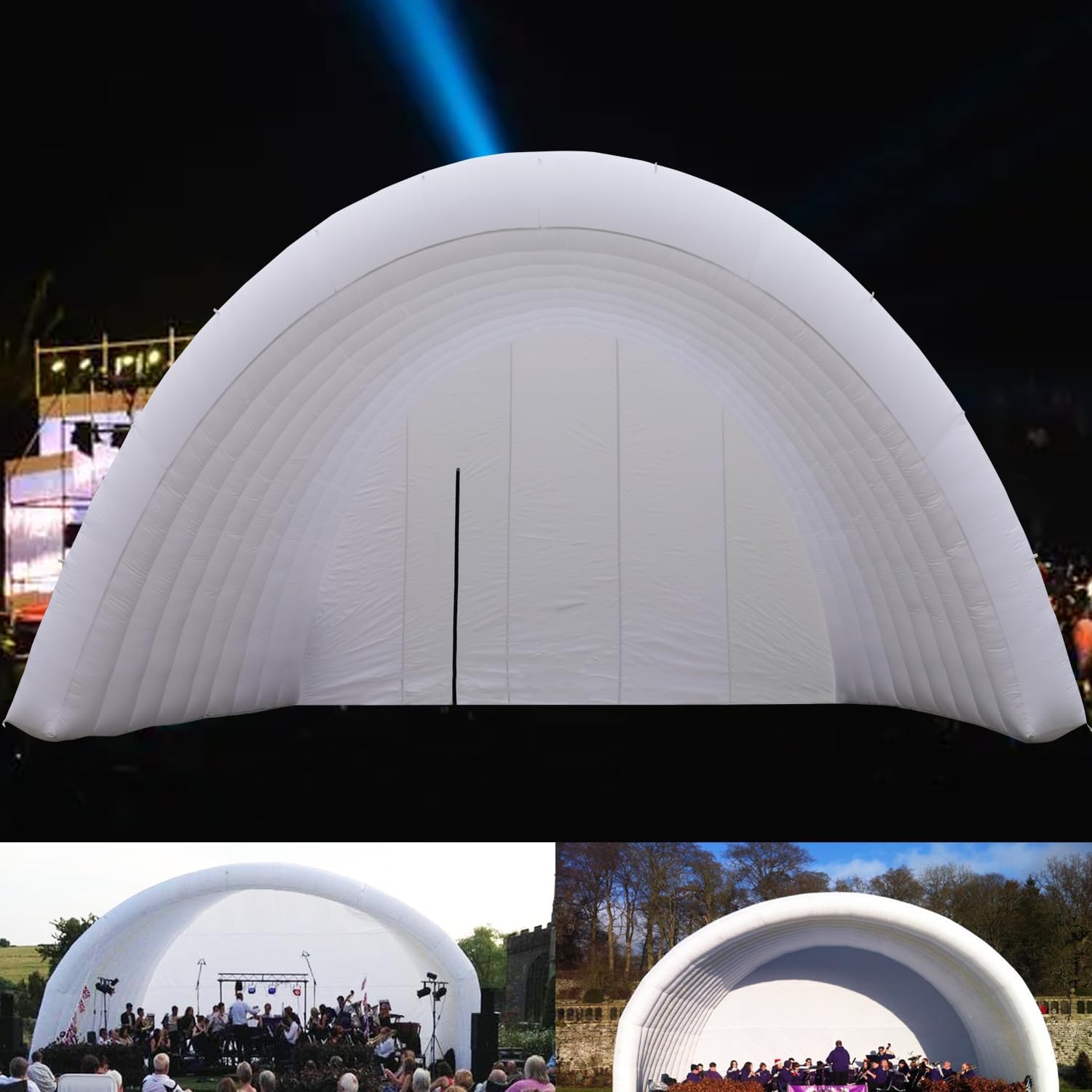 Inflatable Event Stage Tent includes a 950W Blower，Inflatable Stage Elevate Your Occasions with Style and Convenience,Inflatable Stage Cover