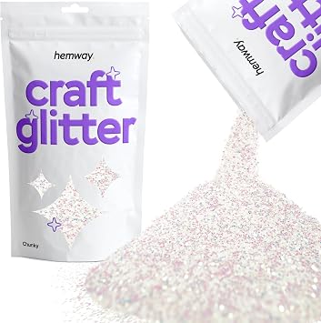 Hemway Craft Glitter Mother of Pearl Iridescent 100g Chunky Glitter