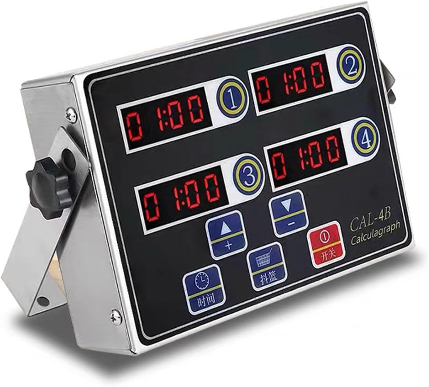 Multi Channels Digital Kitchen Timer LCD Display Reminder Clock, Cooking Reminder Bakery Fryer Timer for Baking Commercial, 4 Channels