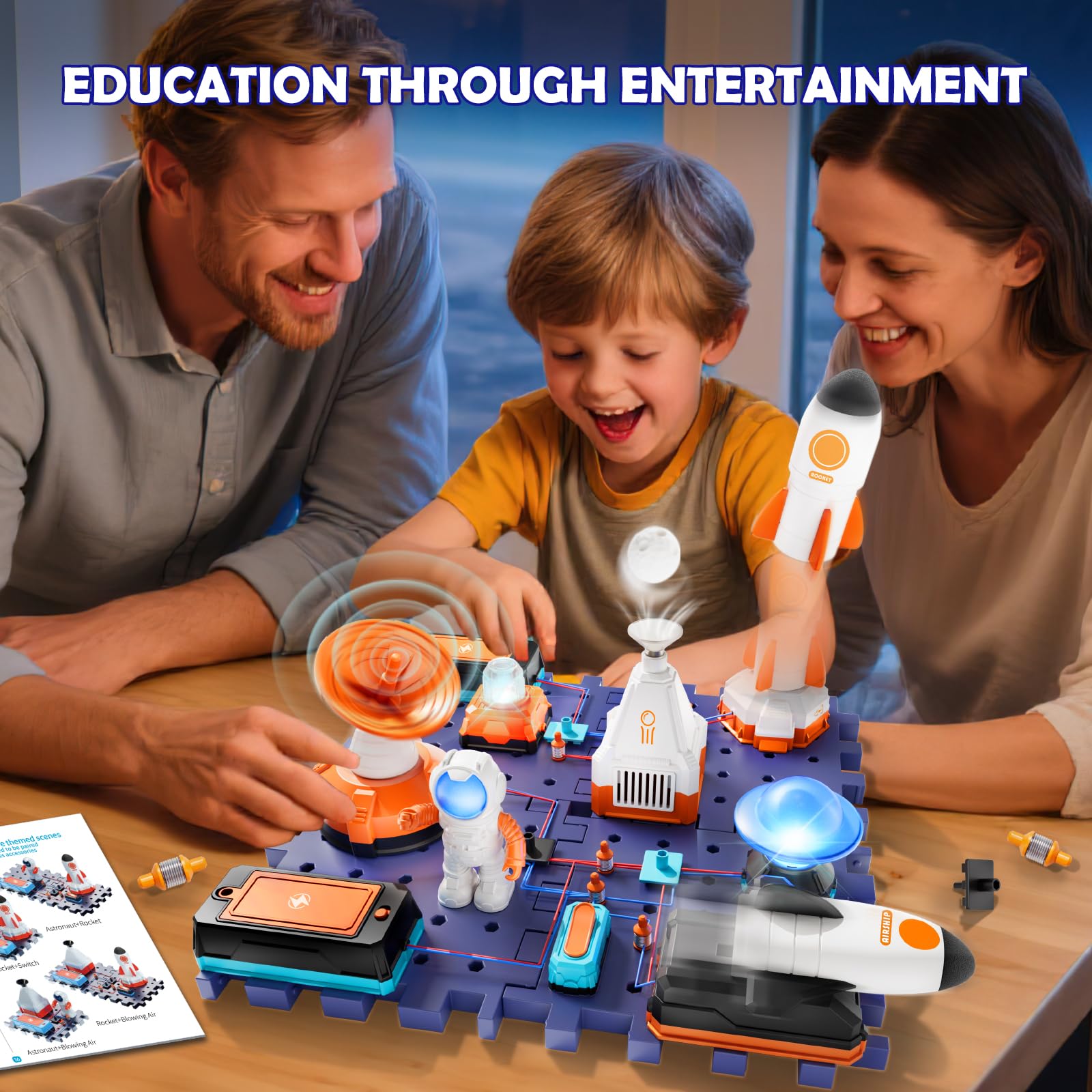 VATOS Space Science Circuit Kits for Kids, 31PCS Electronics Exploration STEM Kit with 100+ Projects - Image 4