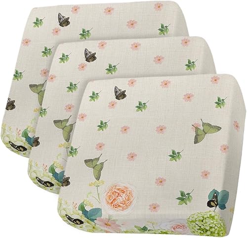 Miniatura 1 de Fundas de cojín para sofá con estampado floral de primavera y color verde azulado, funda elástica para sofá con parte inferior elástica, fundas de