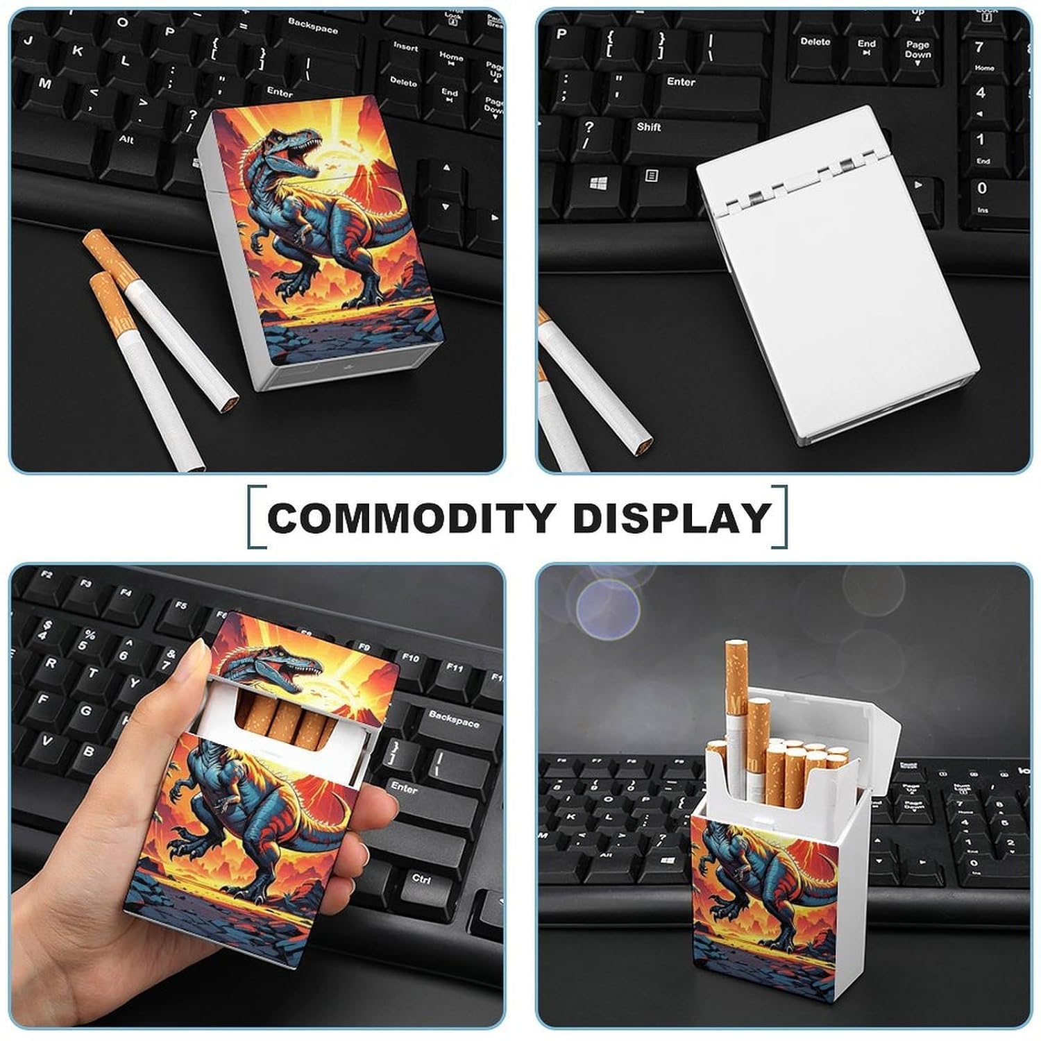 Dinosaur Plastic Cigarette Case King Size for Men Women image 5