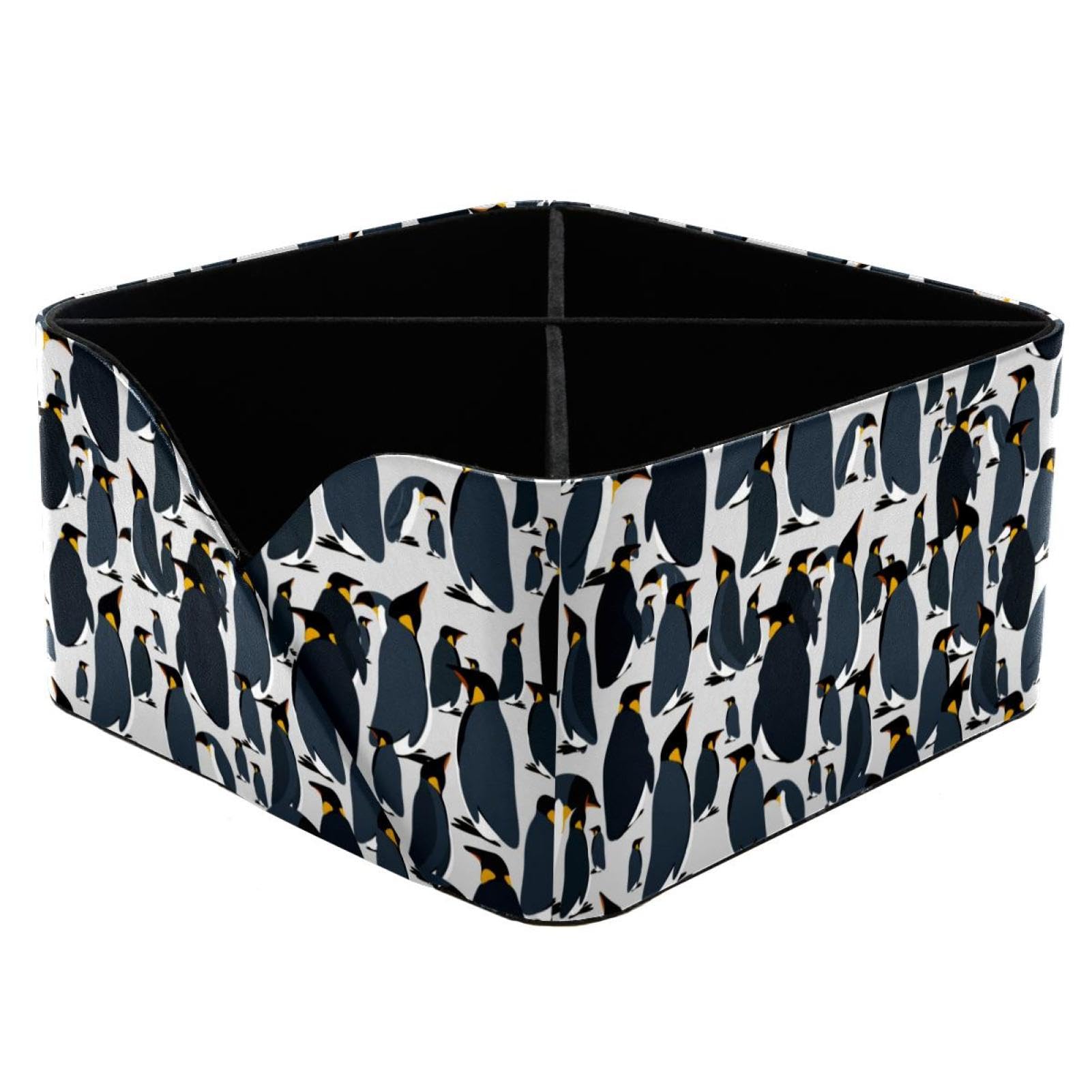 Organiseur de bureau d'exception King Penguins avec pot de rangement à compartiments