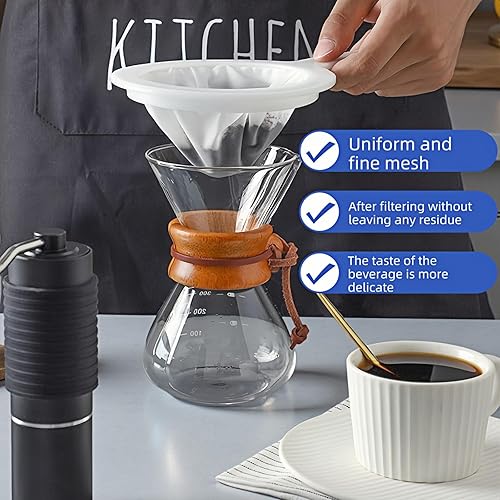 Miniatura 6 de Juego de coladores de malla de nailon ultrafino de alta densidad, 3 en 1 (100200400 micrones), malla de nailon, malla 100200400 para café, miel,