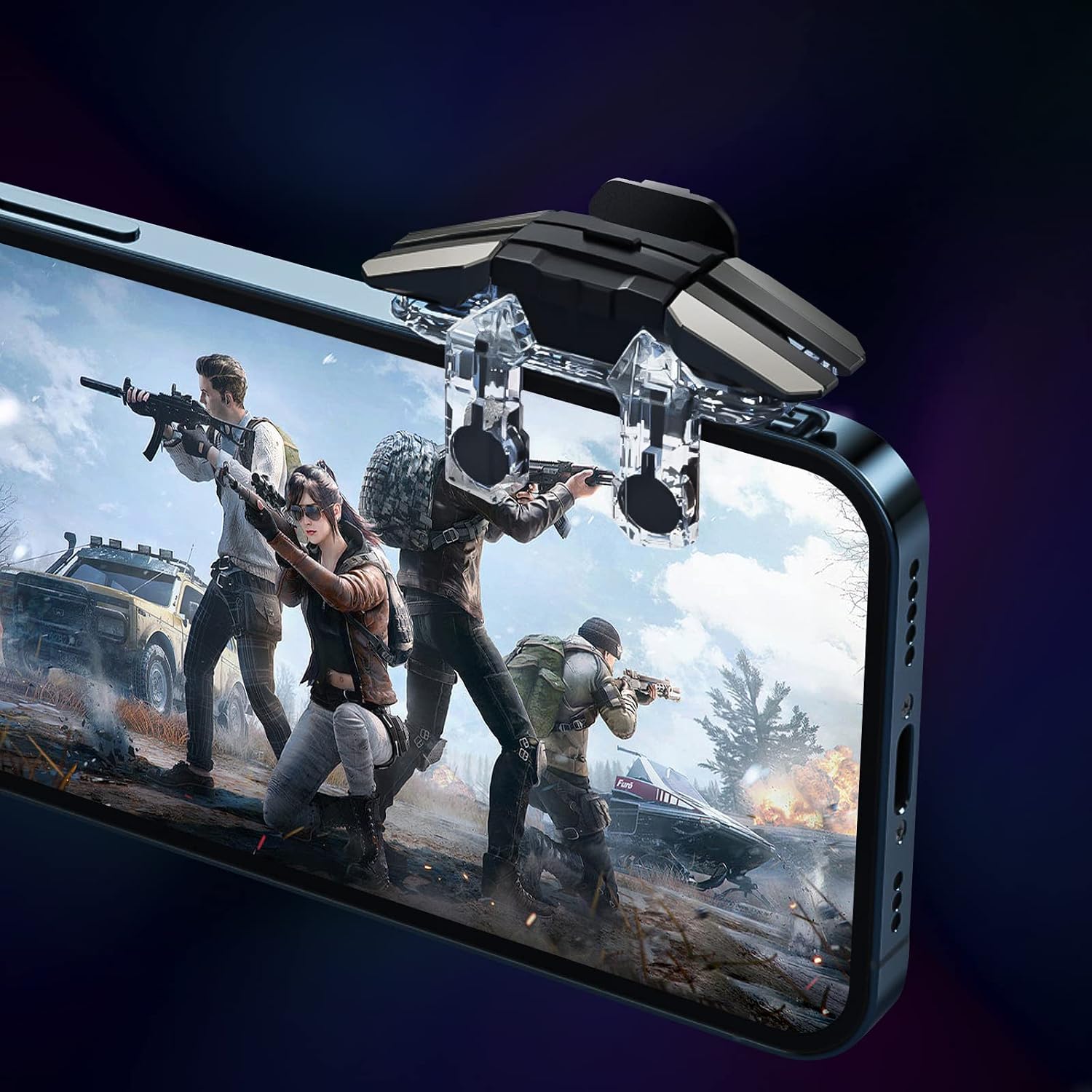 2022 New Model Mobile Game Controller Trigger, Mobile Game 6 Finger Trigger Sensitive Target Buttons martphone Game Controller Gamepad for PUBG/Survival Rules