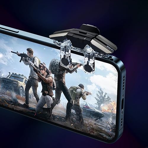 Miniatura 7 de 2022 New Model Mobile Game Controller Trigger, Mobile Game 6 Finger Trigger Sensitive Target Buttons martphone Game Controller Gamepad for