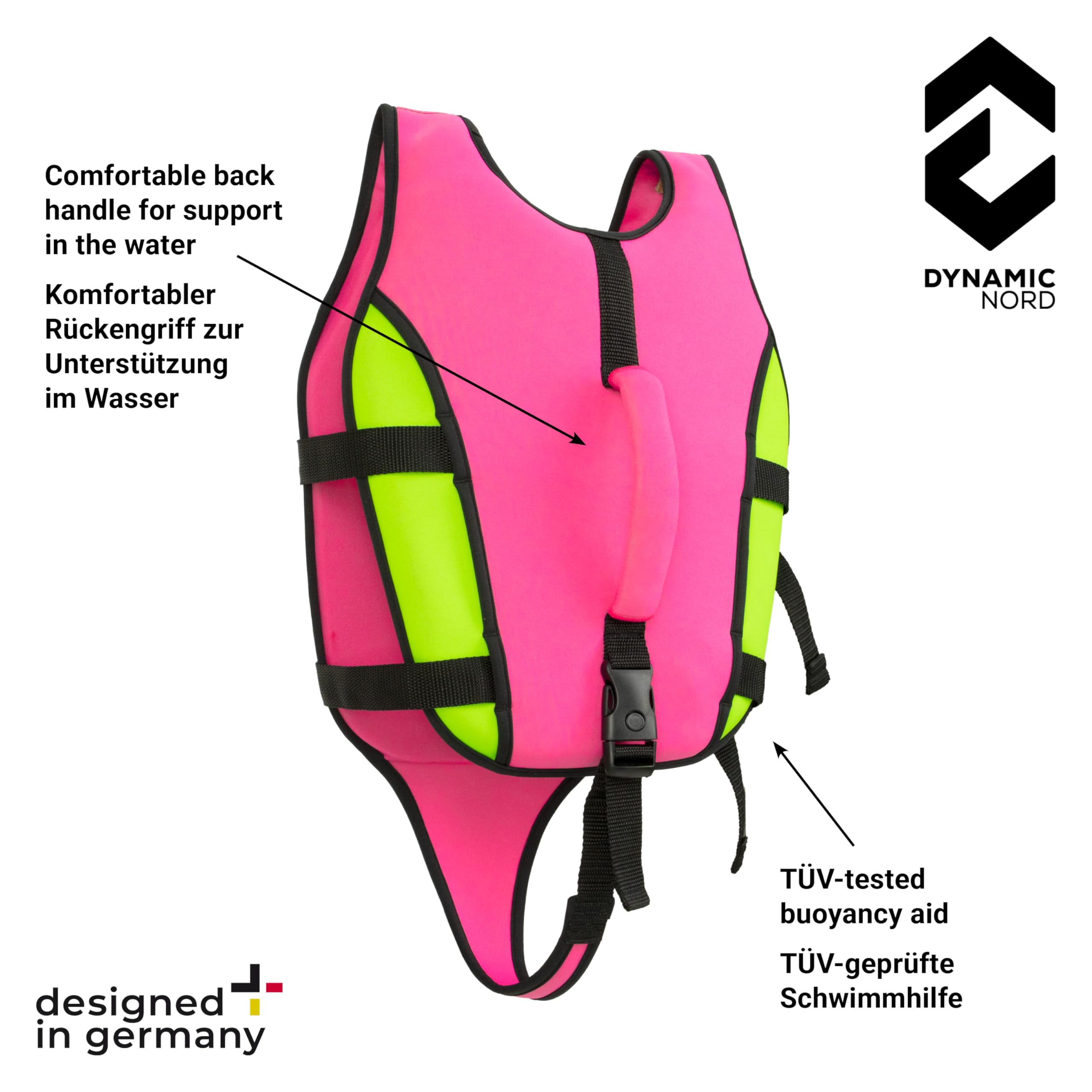 Swim Vest – Progettato in Germania - Giubbotto da Nuoto in Neoprene per Bambini, Ausilio al nuoto per 15-19 kg e 19-30 kg per un nuoto sicuro, aiuto al galleggiamento