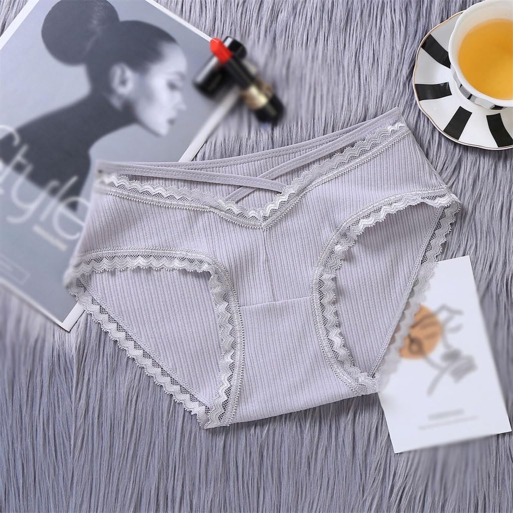 Panties Female Sense Lace Low Waist Girls Triangle Cotton Crotch Bottoms Korean Version