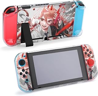 Switch対応カバー チェンソーマン パワー スイッチ用カバー 分割デザイン スイッチ ケース 分体式カバー アニメ キャラクター キズ防止 スイッチ対応 衝撃吸収 指紋防止 汚れ防止 PC製ハードケース 着脱簡単
