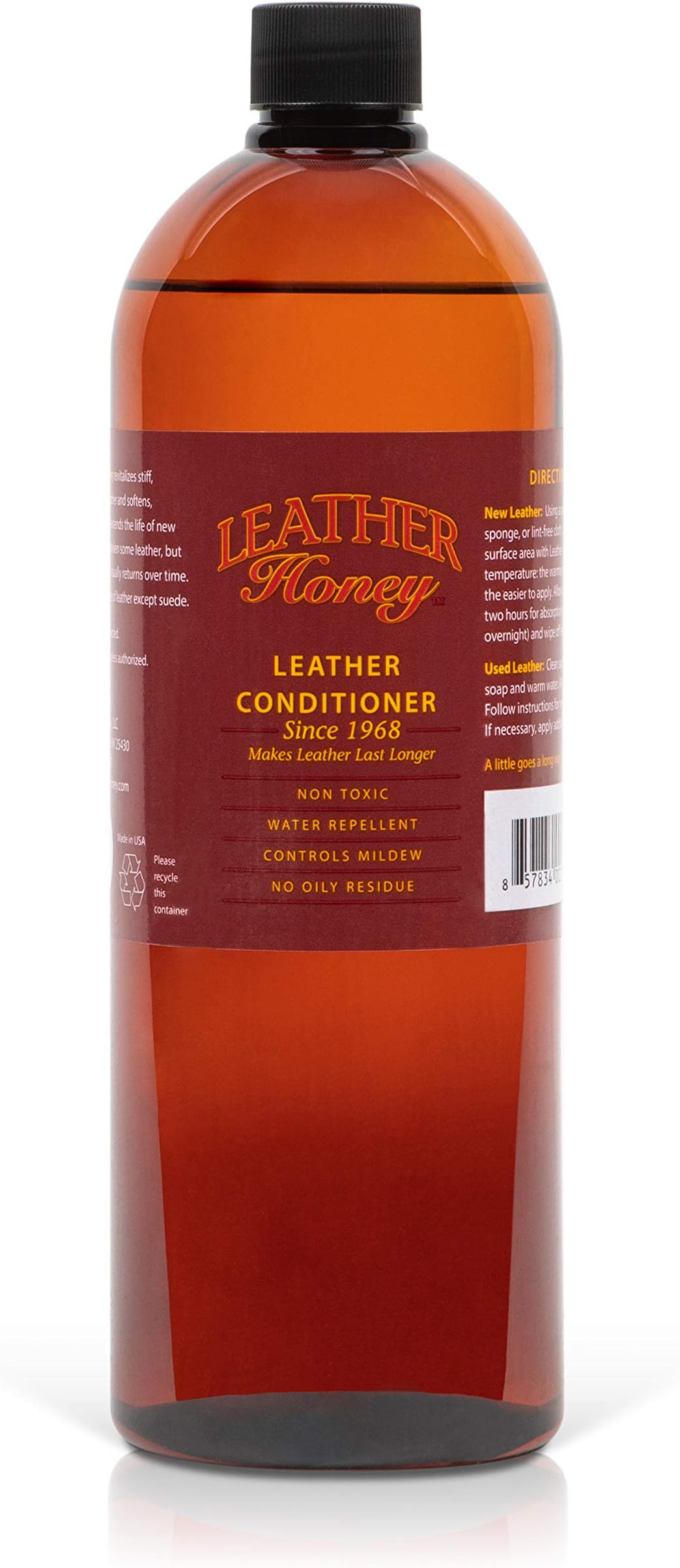 Leather Conditioner, Non-Toxic & Made in the USA Since 1968. Protect & Restore Leather Couches & Furniture, Car Interiors, Boots, Jackets, Shoes, Bags & Accessories. Safe for Any Colors