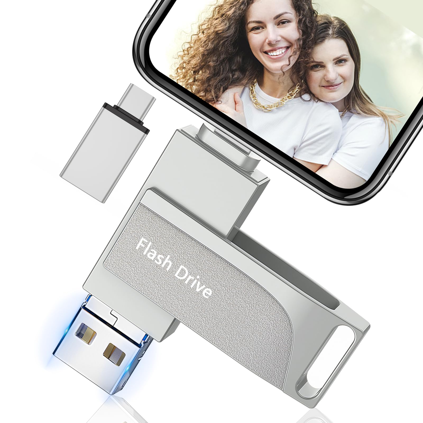 Chiavetta USB 4 In 1 512GB Per IPhone, IPad E Android - Pendrive Con Backup Con Un Clic E Crittografia