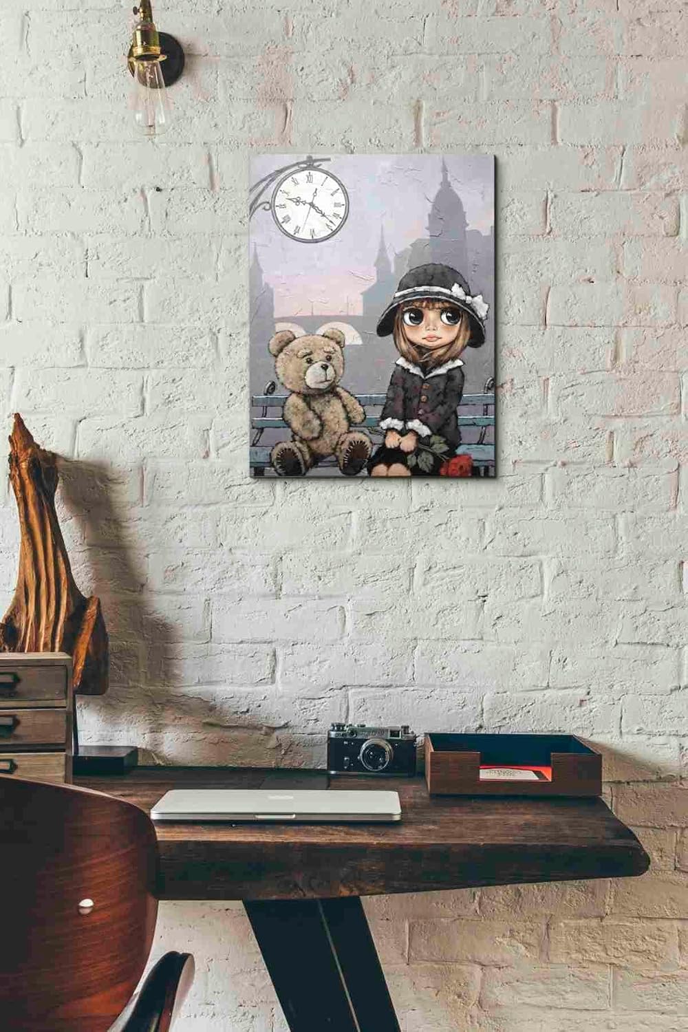 Epic Graffiti 'Appointment with Bear' by Alexander Gunin, Canvas Wall Art, 12"x16"