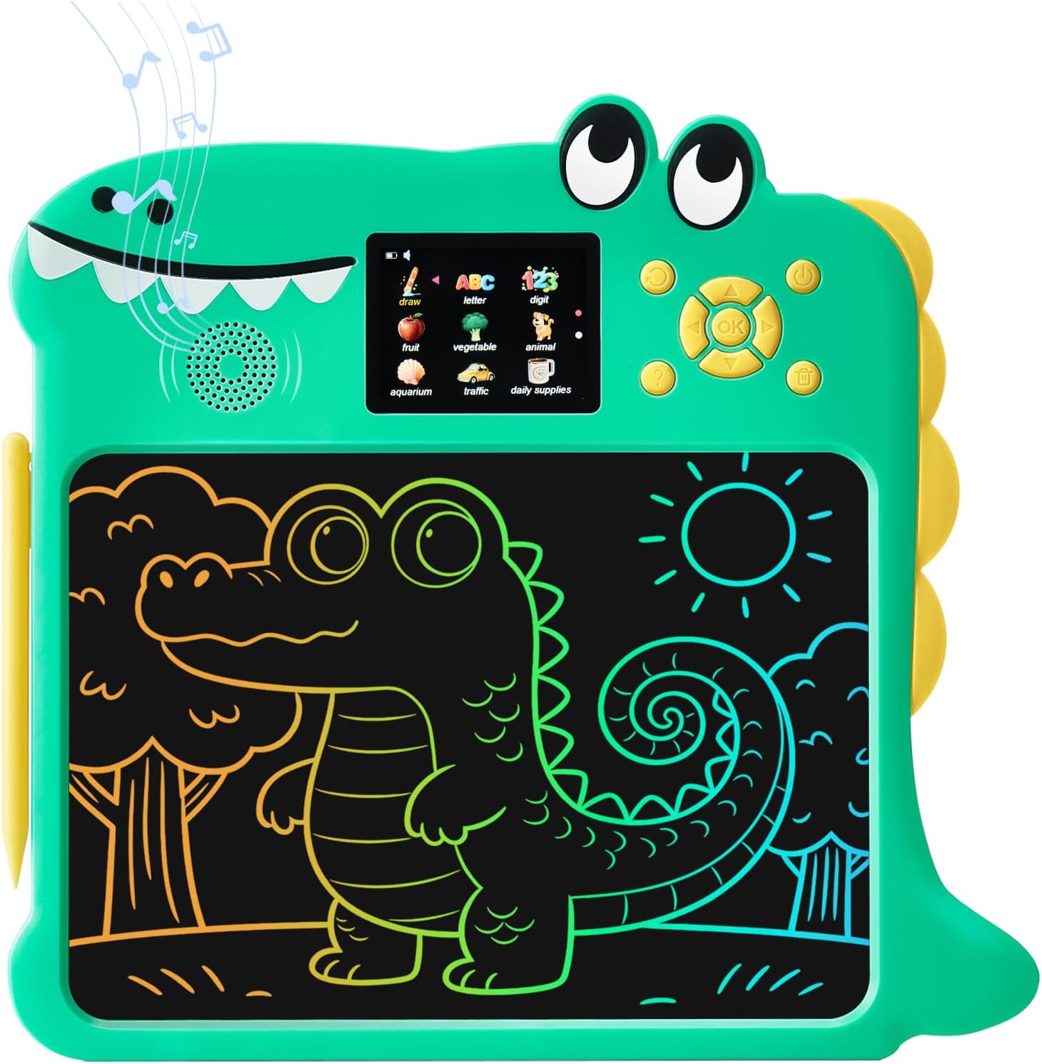 2 in 1 Learning Toys - LCD Writing Tablet for Kids & Learn Screen (17 Learning Themes) Educational Preschool Learning Activities, Drawing Pad for Kids Birthday Gifts for Boys Girls Ages 3-8