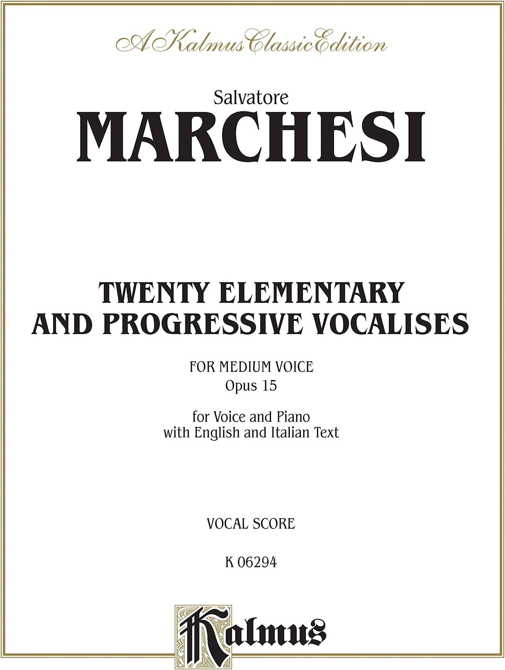 Marchesi Vocal Stud.Op.15 Med. V