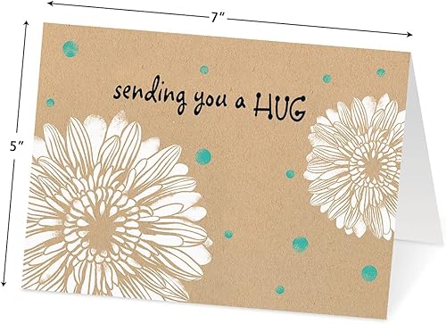 Miniatura 5 de Paquete de 20 tarjetas de felicitaciones de papel de estraza con 5 diseños de 5pulgadas x 7pulgadas con sobres incluidos