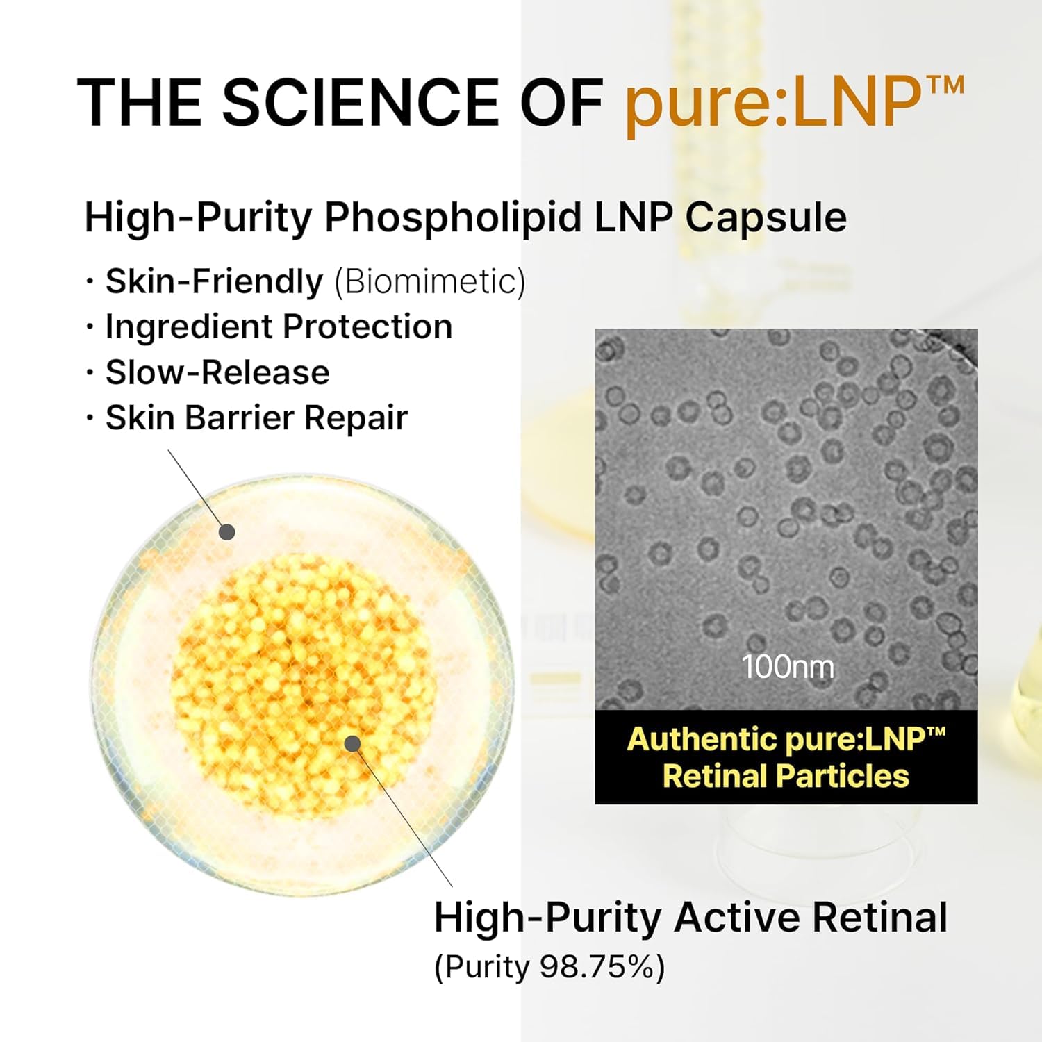 PURE K Retinal 0.1% LNP Cream with pure:LNP™ Technology - Advanced Liposome for Rapid Absorption, Pore Refining & Blemish-Prone Skin Care - Niacinamide Hydrating Moisturizer (0.67 Fl Oz / 20ml)