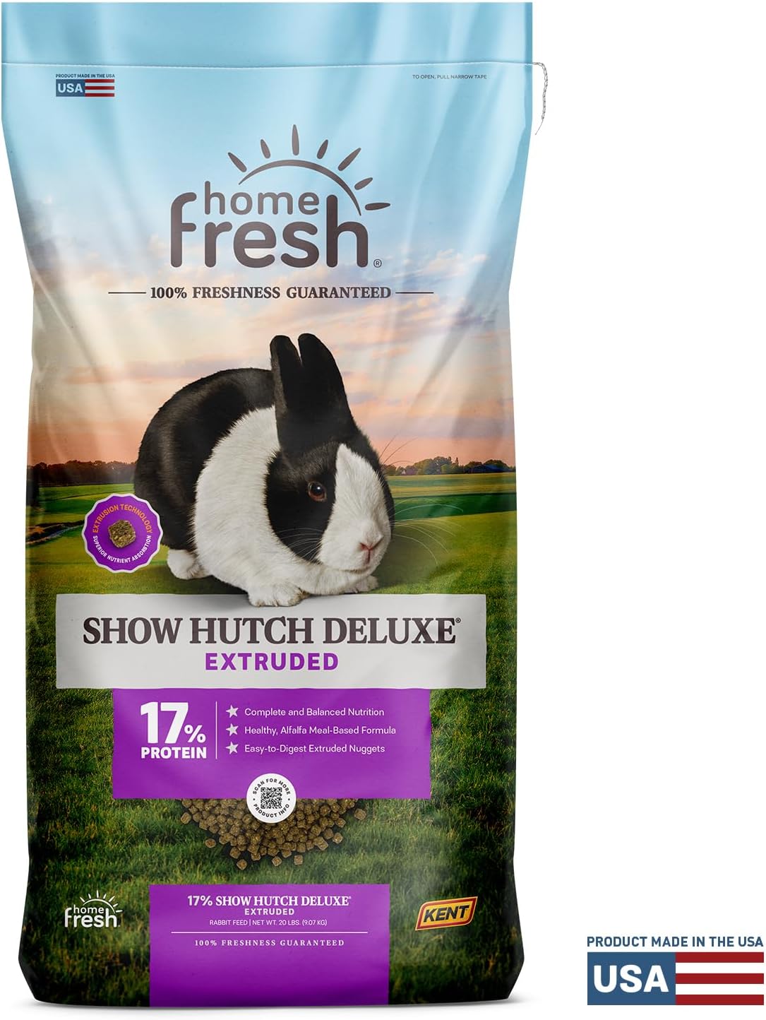 Blue Seal Fresh Show Hutch Deluxe 17 Rabbit Food - Resealable Packaging to Hold in Freshness, Promotes a Healthy Digestive System and Proper Intake - 20 LB Bag