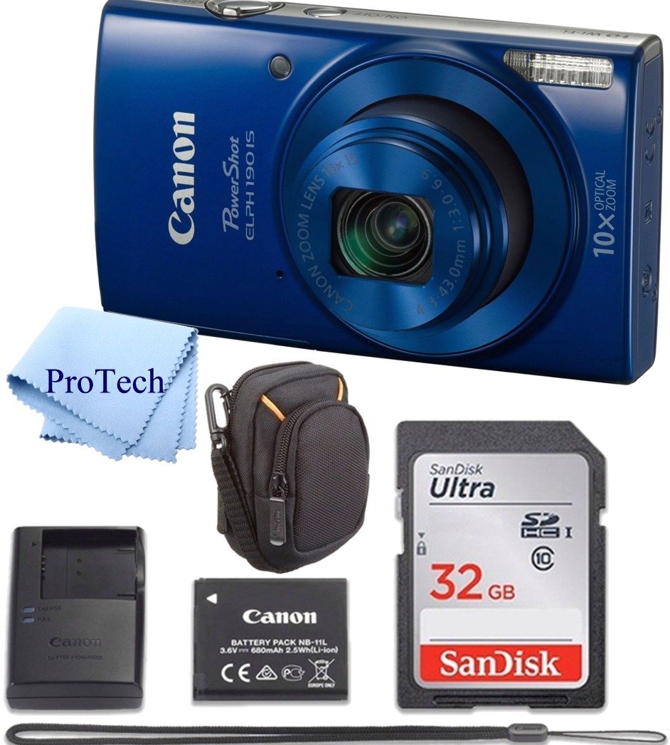 Canon Powershot Elph 190 Is 20 Mp Digital Camera Blue Desertcart