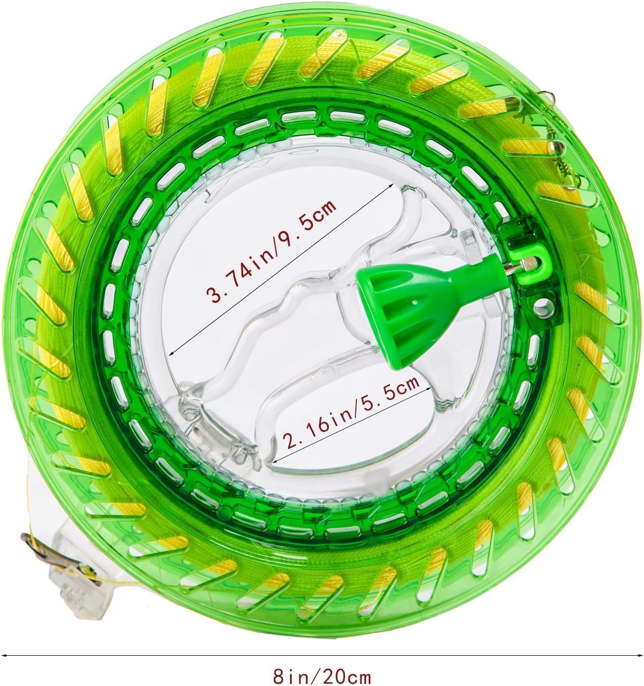 Kite String Reel,8 Inch Kite String Spool,Kite Line Winder,Includes 1000ft Line High Strength Kite String,Safety Lock Design,for Kids and Adults