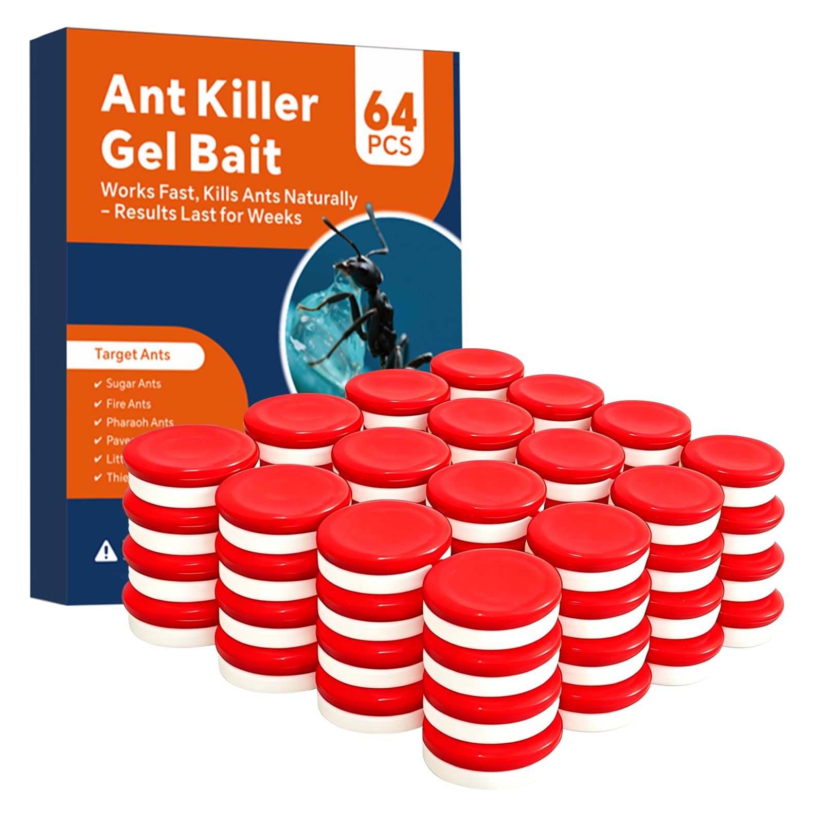 ROUTADE 64 PCS Ant Killer Gel Bait Stations