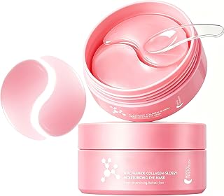 80 PCS Collagen Under Eye Patches,Pink Eye Masks for Dark Circles and Puffiness,Korean Hydrating Eye Patches Skincare,Improve Dryness,Wrinkles,Fine Lines and Under Eye Bags,Self Care Gifts for Women