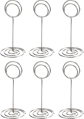 Miniatura 19 de TecUnite 48 soportes para números de mesa de 3.35 pulgadas, soporte para fotos, fotos, nombre, menú, clips para tarjetas de notas, soporte