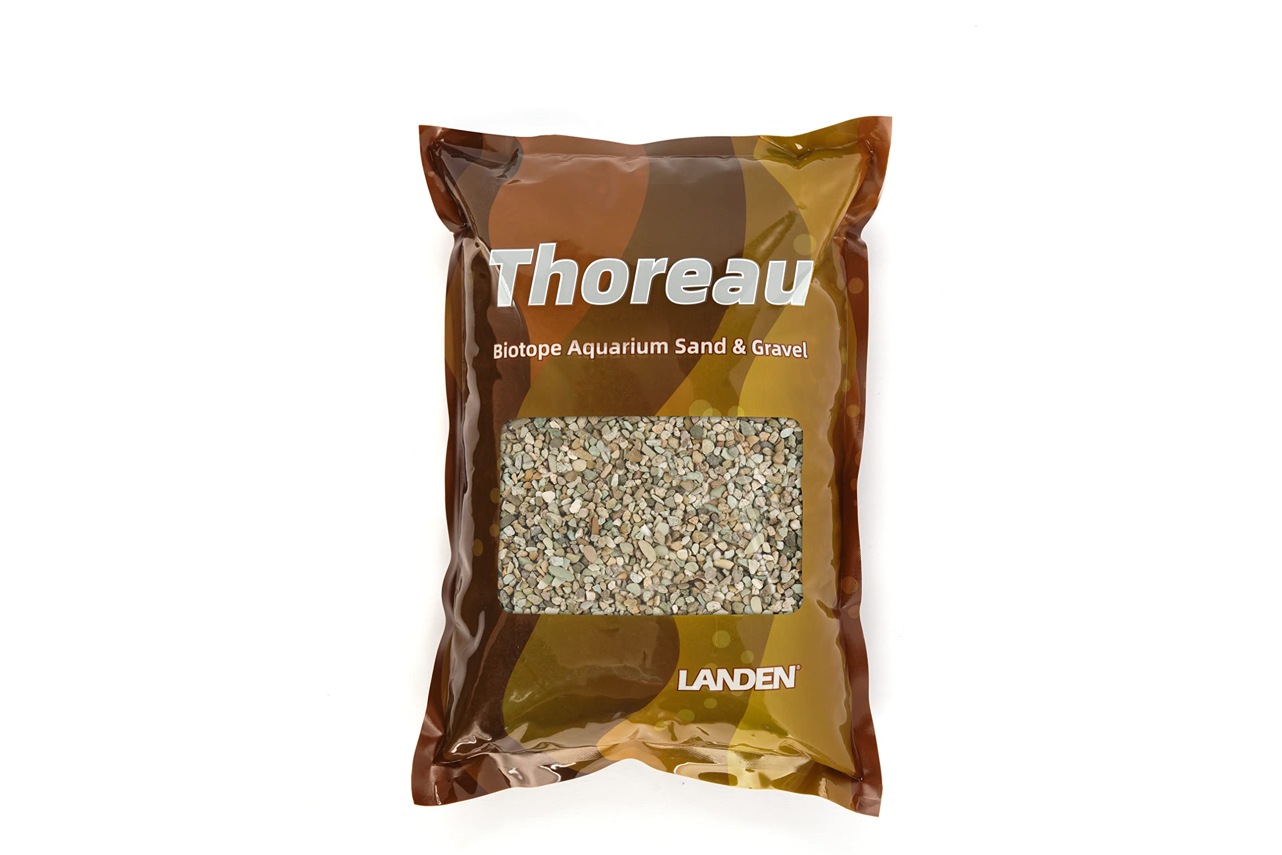 LANDEN Thoreau Sable d'aquarium pour paysage d'aquarium, gravier cosmétique naturel, sable décoratif pour aquarium, 2L (3,2 kg), 2-3 mm