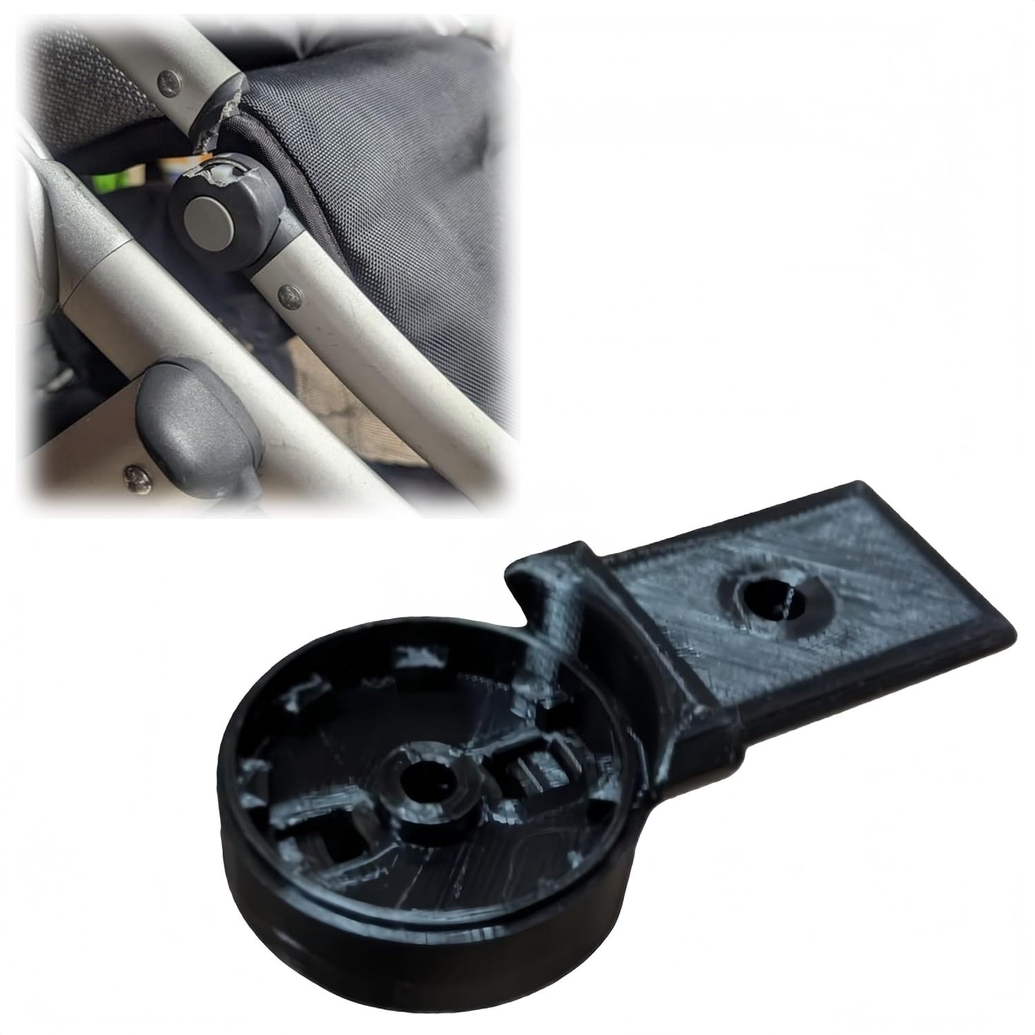 2 Pack Footrest Hinge Replacement for UppaBaby Vista Stroller, Durable Fix for Broken Hinge, Easy DIY Installation