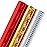LeZakaa Holographic Foil Wrapping Paper - Mini Roll - Red Snowflake/Gold Bell/Silver Blocks for Christmas, Holiday, Birthday - 17 x 120 inches - 3 Rolls (42.5 sq.ft.ttl.)