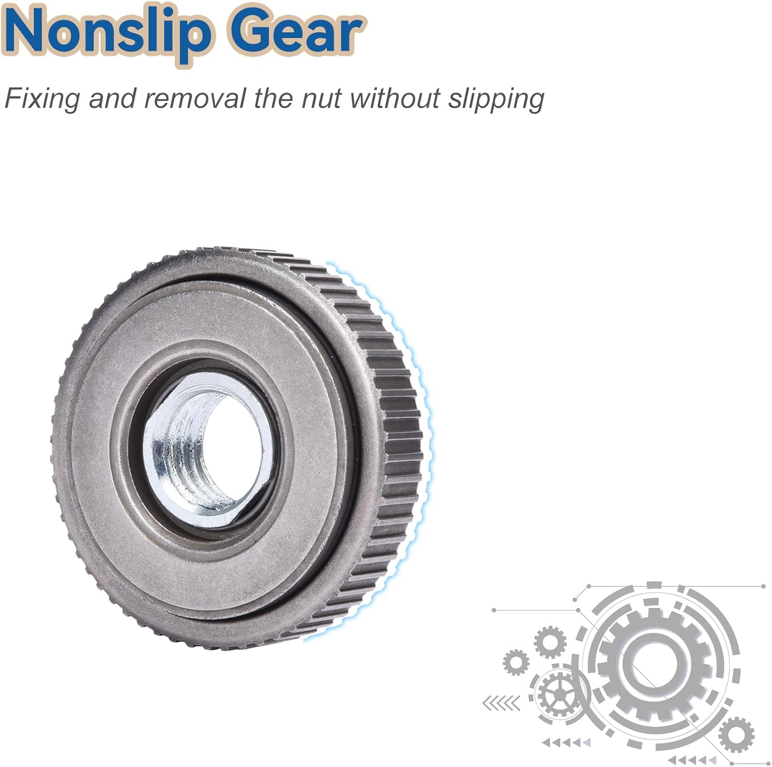 5/8"-11 Thread Angle Grinder Flange Nut, Tool Free Quick Release Lock Nut for for 4½" 5" 7" 9" Angle Grinder