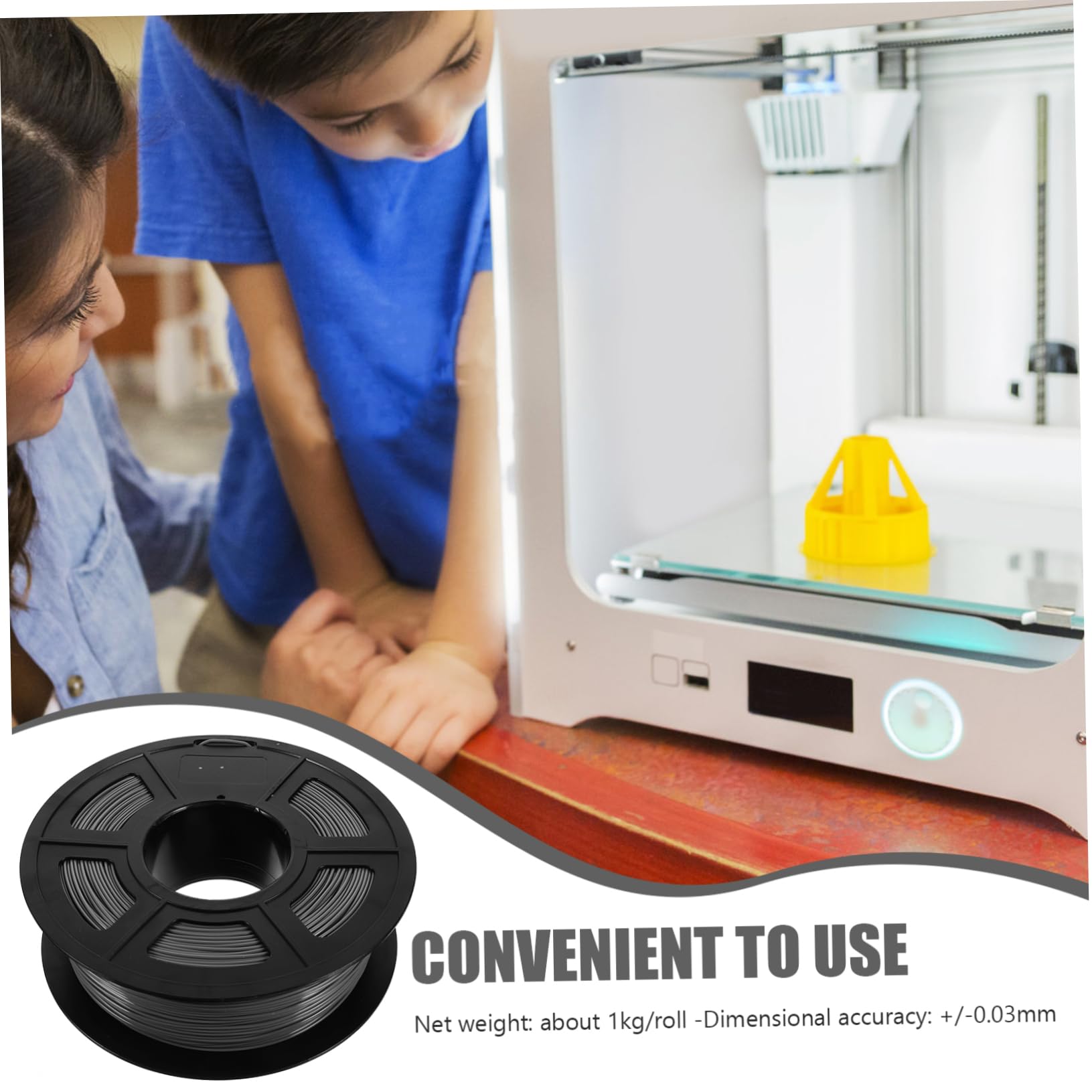 PartyKindom Filament Pla Pour Imprimante Bobine De Consommable De Précision Dimensionnelle