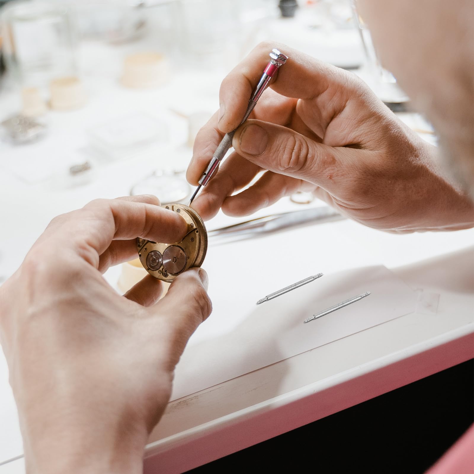 1 000 Broches de réparation pour Bracelets de Montre : Barrettes à Ressort en Acier Inoxydable – Attaches de Rechange et Barres de Connexion pour Le réglage du Bracelet de Montre