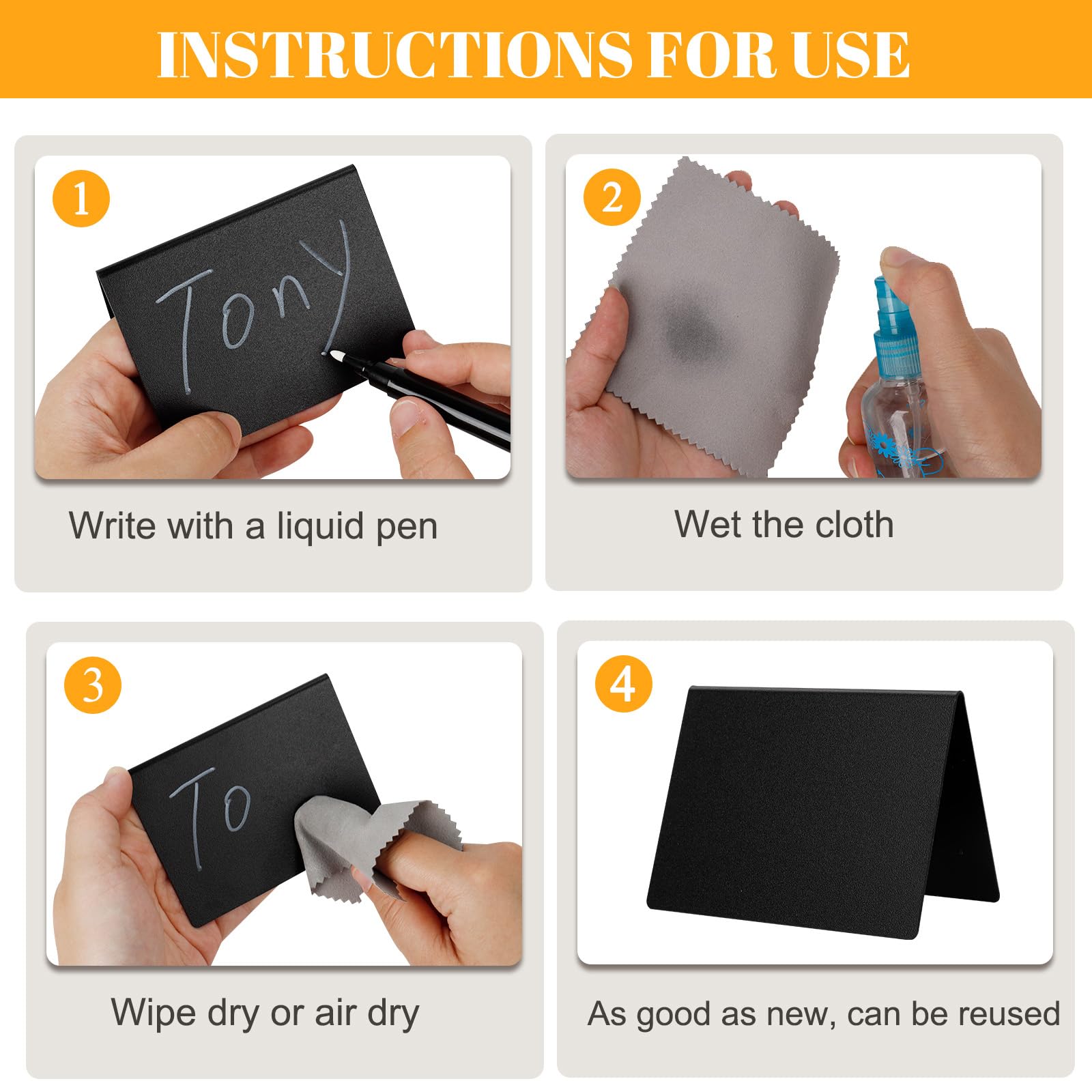 Mini Tableau Noir Avec Supports En Bois Lot De 6 Mini Ardoise Buffet Stylo Craie Pour Tableau