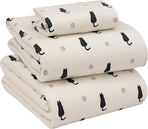 Vista 133 de RUVANTI Sábanas de franela 100% algodón King 4 piezas Celestial Stag Ciervo celestial