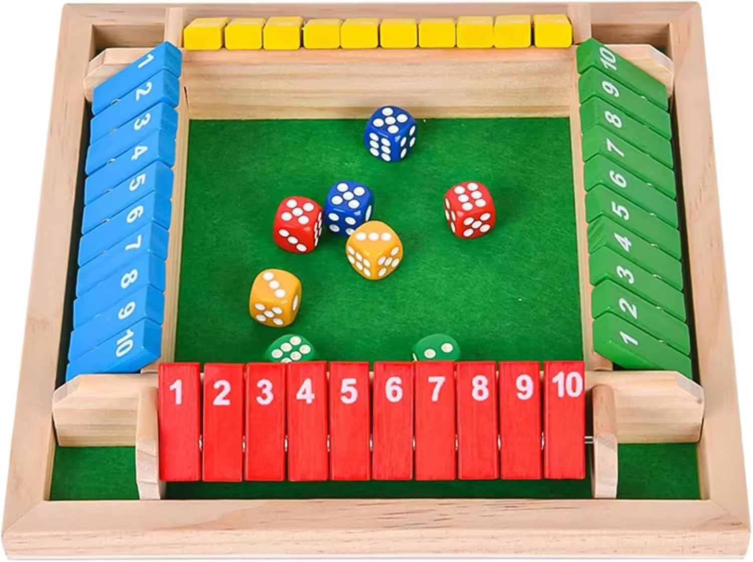 TOYARTSY Wooden Shut The Box Game with Dice | Classic Board Game for Kids & Adults | Family Fun, Educational & Strategy Game | Portable & Durable Design 1