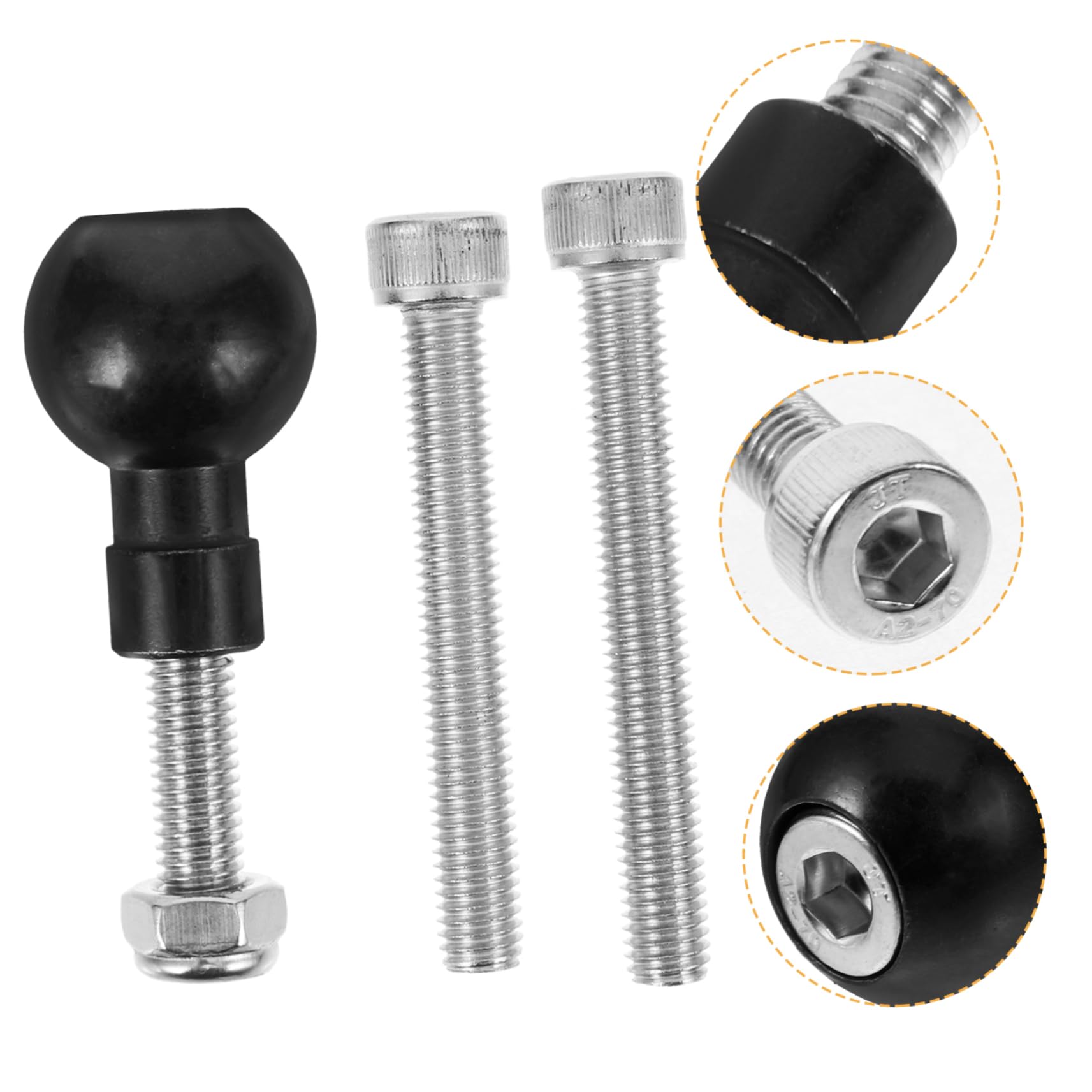 SOLUSTRE 5pièces Support De Smartphone Pour Guidon De Avec Base à Boule Fixe Pour Navigation Et Photos
